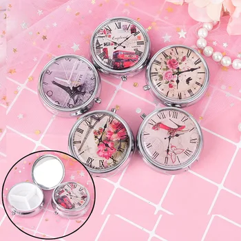 

1PCS Portable Pill Box Folding Pill Case Metal Pill Cutter Medicine Organizer Makeup Storage Container Randomly