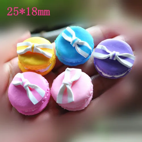 

kawaii polymer clay Macarons for DIY brooch decoration 20pcs 25*18mm
