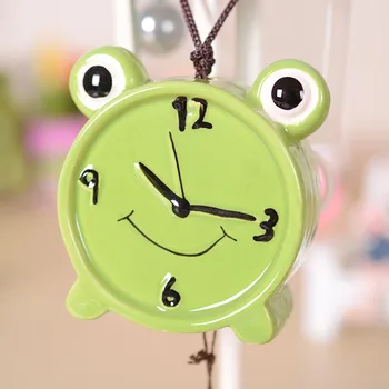 

144pcs/lot Q1304 ZY7187 alarm clock chimes with interesting creative ceramic greeting card ornaments couple birthday gift