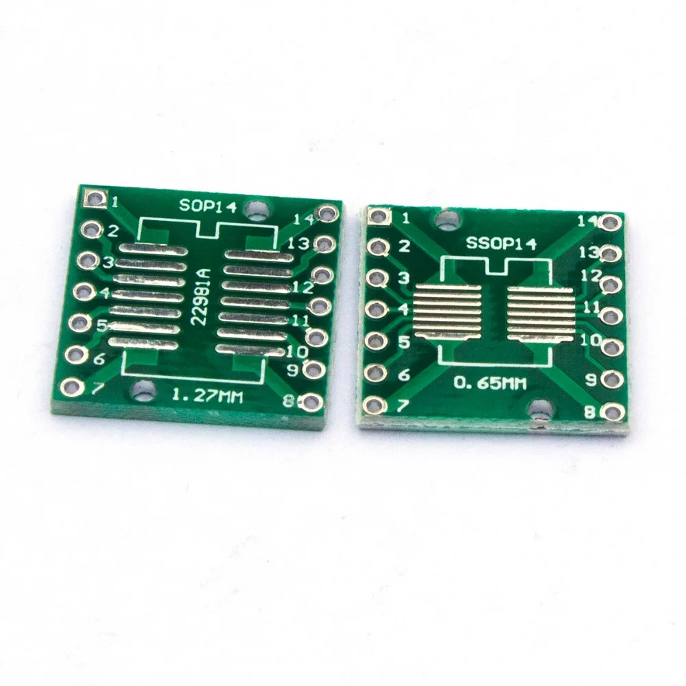 Плата преобразователя TSSOP14 SSOP14 SOP14 SMD в DIP14 IC плата модуля адаптеров пластины 0 65 мм