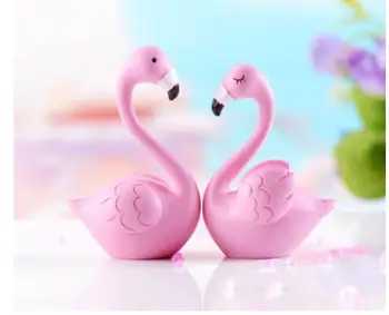 

set 2 Suit Micro landscape resin Flamingo bird small decoration cake DIY scene accessories crafts articles Home decoration