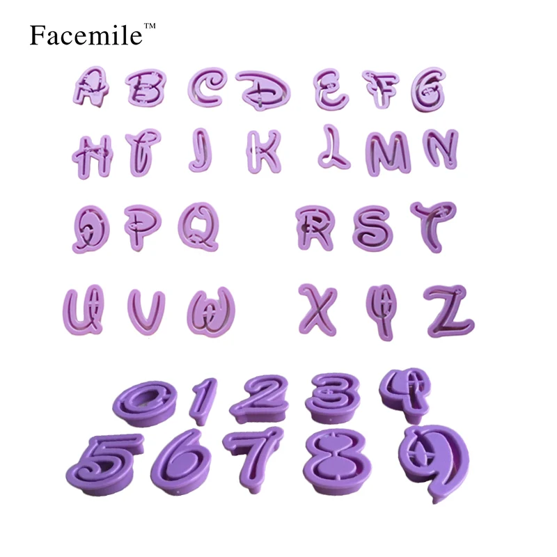 Facemile 36 шт./компл. DIY Форма для торта с буквенным номером сахарные печенья