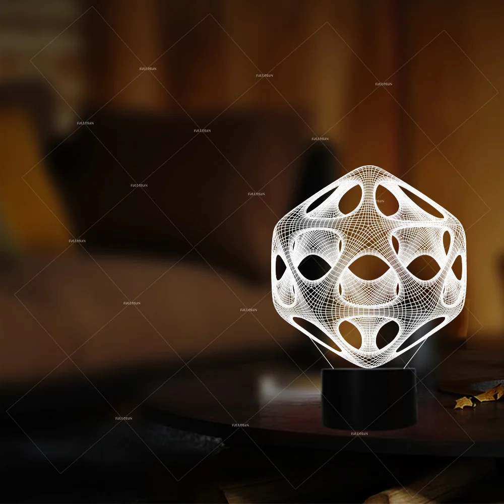 3d визуальная стереолампа светодиодный художественный абстрактный моделирующий