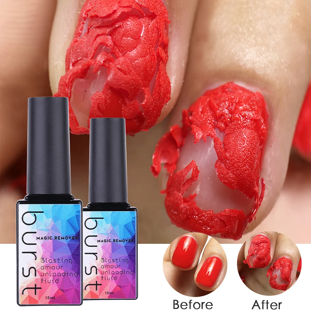 

15ml Nail Gel Polish Remover Magic Remover Healthy Fast Soak Off Gel Nail Polish UV Base Top Coat Nail Cleaner Burst Glue TSLM1