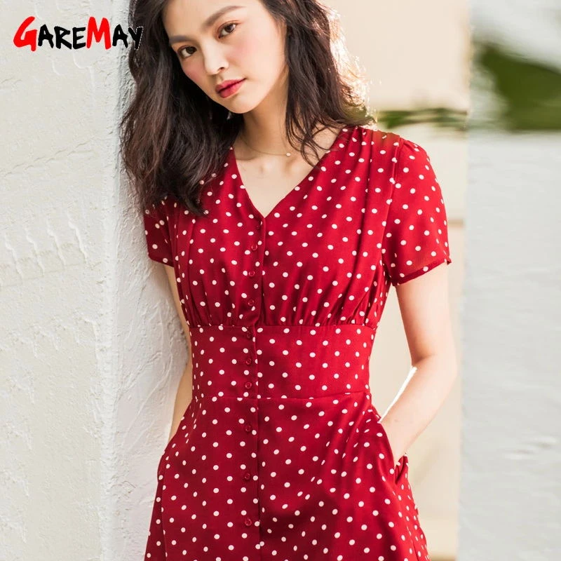 Red polka dot dress Clearance