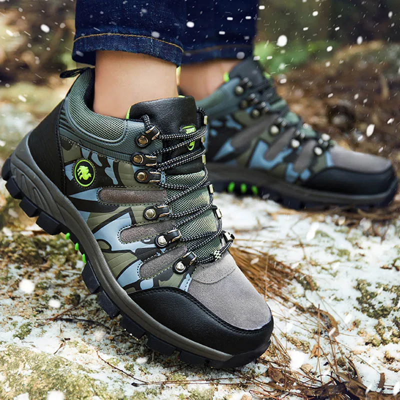 

Winter Boots Men Leather Shoes Men Sneakers Ankle Boots Snow Boots Male Warm Casual Botas Hombre Work Shoes Men