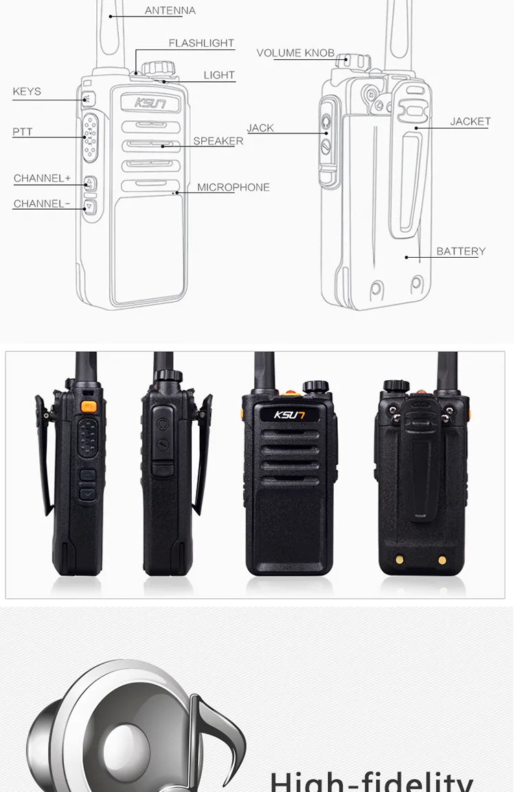 (4 шт.) черная рация UHF 400-470 МГц мини-портативный трансивер двухсторонний Портативная радиостанция для радиолюбителя