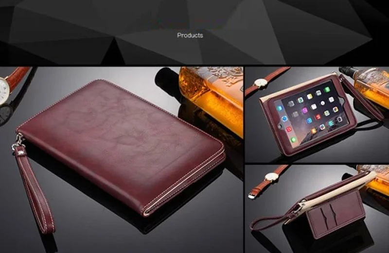 Smart Stand For iPad 2 3 4 Case PU Leather Kickstand Flip Cover for iPad 2 iPad 3 iPad 4 Case Smart Portable Holder Cover (2)