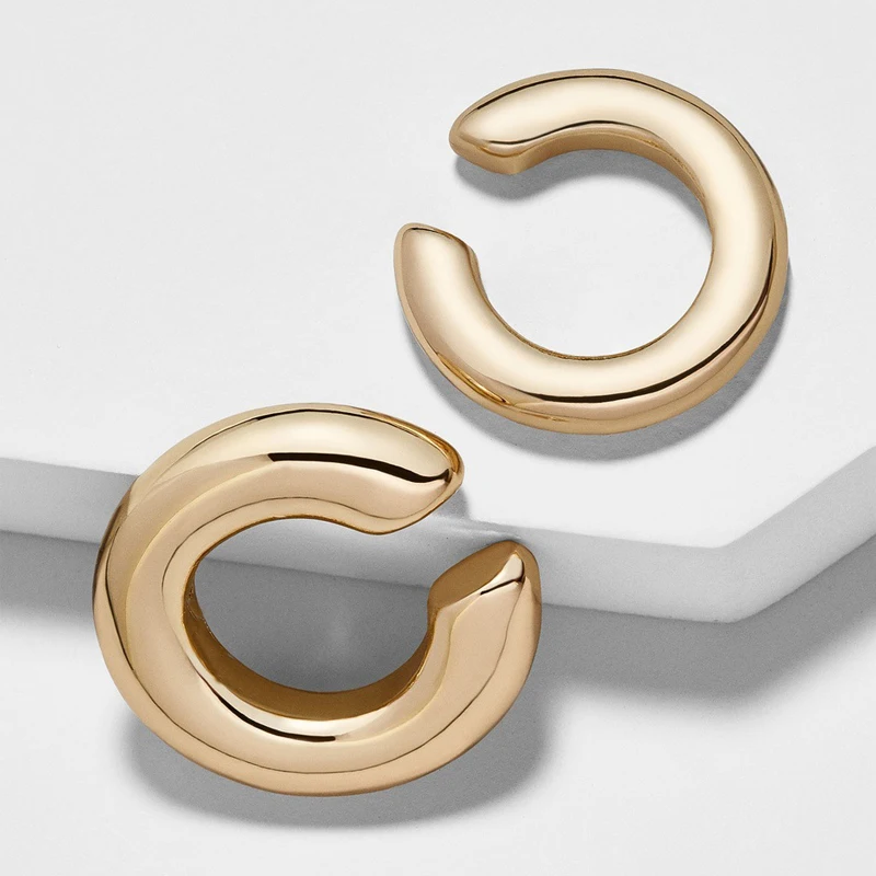 

YJX C Sharp Asymmetrical Haydyn Ear Cuff Set Trend Jewelry Bold Silhouette Pretty Palette