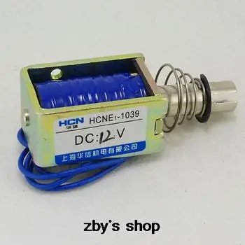 

HCNE1-1039 12V 24V Pull Hold/Release 10mm Stroke 4.1Kg Force Electromagnet Solenoid Actuator