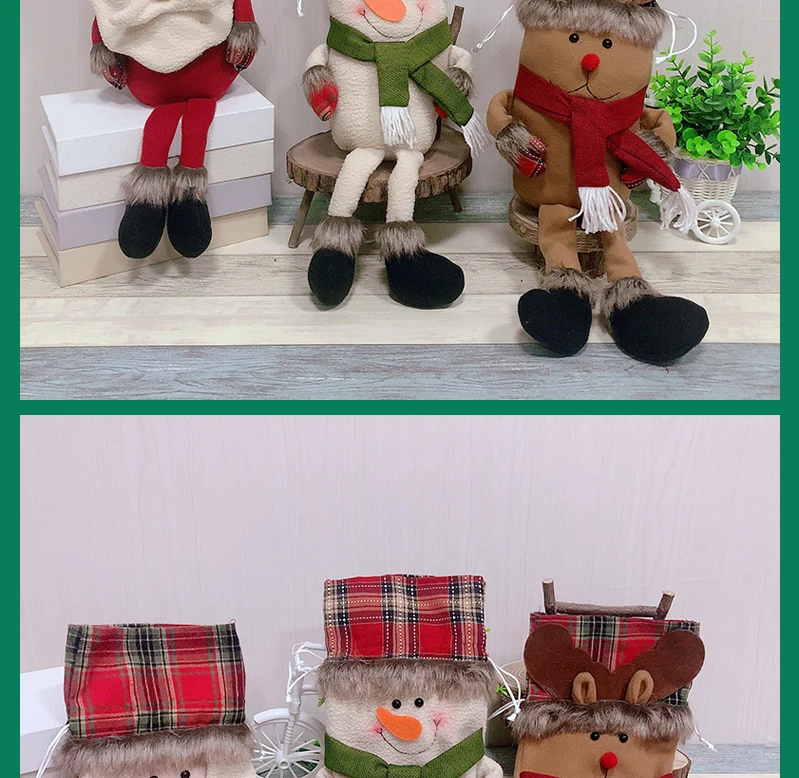 Рождественский DecorationsChristmas мешок подарков Санта Клаус Снеговик конфеты сумки Navidad рождественские украшения дома вечерние фестиваль Ornamen