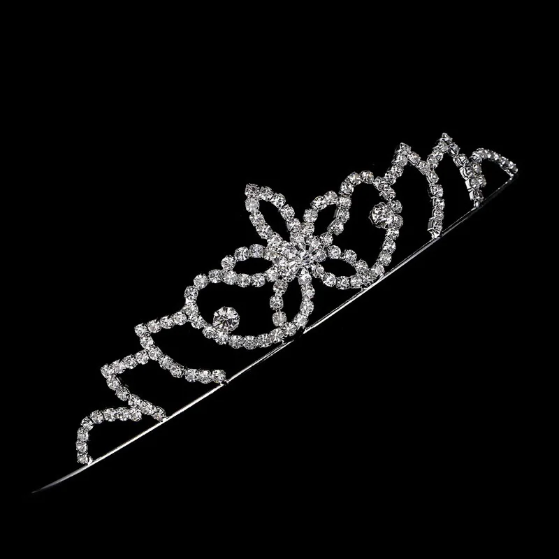 TDQUEEN Bridal Wedding Hair Accessories Silver Plated Crystal Rhinestone Star Tiara Headband Princess Birthday Party Girl Tiara (2)