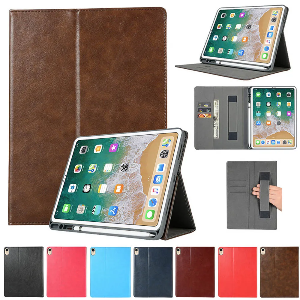 

Tablet Wallet Case For ipad pro 12.9 2018 Luxury PU Leather Ultra Slim Smart Stand Case Protec Cover With Pencil Slot Holder