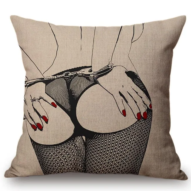Vintage Girl Ass Pinup Print Cushion Cover 2