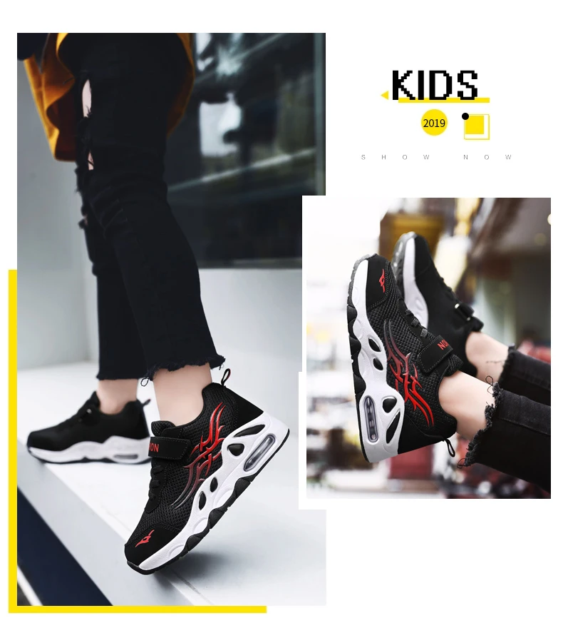 2019 новый стиль Air Sole кроссовки для детей мальчиков и девочек дышащие кроссовки Детская спортивная обувь кроссовки с воздушной подушкой