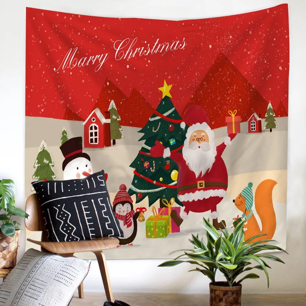 

Chrismas Tapestry Wall Hanging Sandy Beach Throw Rug Blanket Camping Tent Travel Mattress Bohemian Sleeping Pad Tapestry
