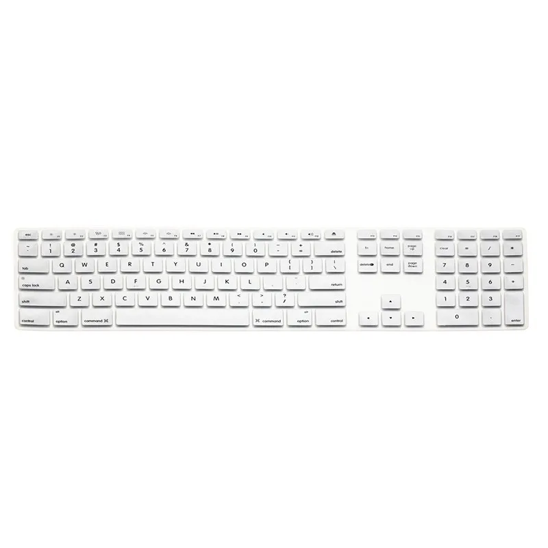 Цвет градиент силиконовый чехол Защитная пленка для iMac G6 со старым цифровая клавиатура водонепроницаемая Пыленепроницаемая Клавиатура Мембранная - Цвет: silvery