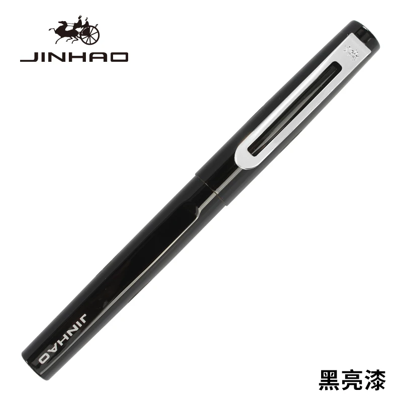 As shown Jinhao Ручка-роллер, роскошная металлическая шариковая ручка 599, шестицветный наконечник, плоская ручка, зажим, 0,7 мм, Черная Ручка-роллер - Цвет: As shown