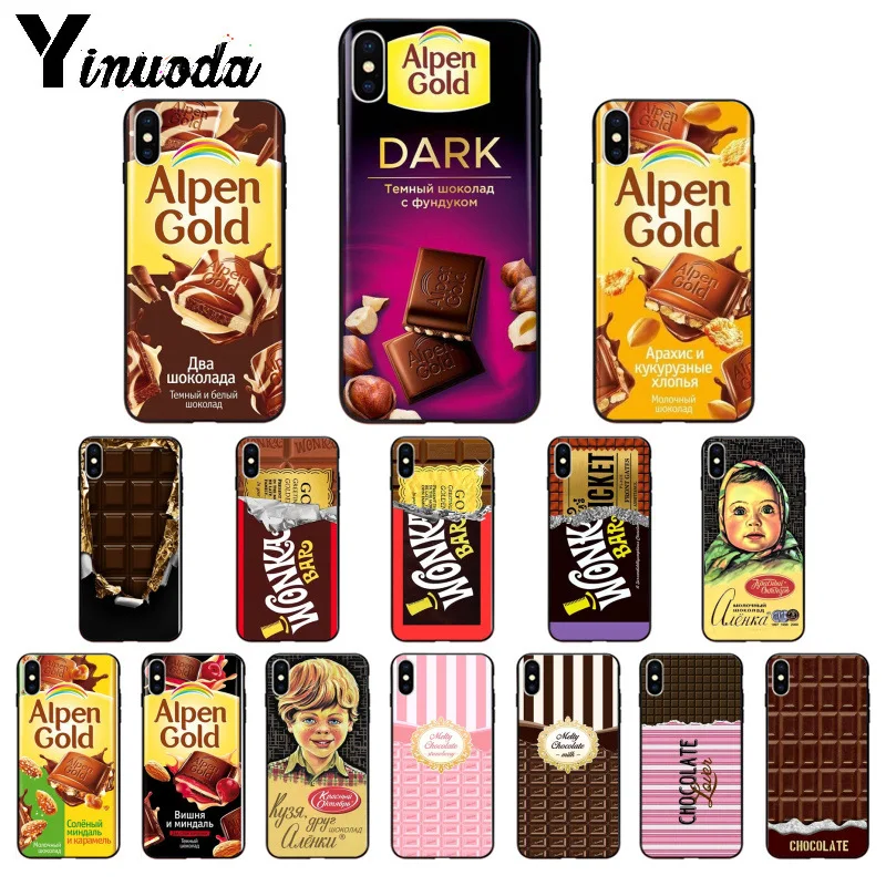 Yinuoda alenka wonka bar alpen Золотой шоколадный Мягкий Силиконовый ТПУ чехол для телефона