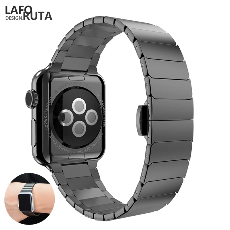

Lforuta Link Watch Band for Apple Watch Series 4/3/2/1 Stainless Steel Strap Sport Bracelet for iWatch Band 44mm 42mm 38mm 40mm