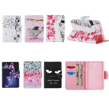 

New animal Cartoon Case for Samsung Galaxy Tab 3 Lite T110 PU Leather Tablet Stand Cases with card slot for Galaxy T110 7.0"inch