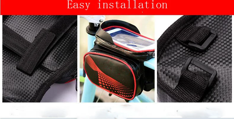 Sale 2017 Real Bike Bag Bisiklet Aksesuar Touch The Mountain Bike Front Beam On Tube Rainproof Saddle Riding Equipment Accessories 4