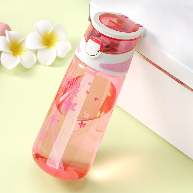 

Kid Water Bottle Leakproof Portable Sports Plastic Kettle Coffee Tea Milk Camping Hiking Kettle Student Adult Water Bottle 450ML