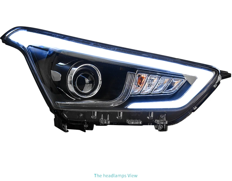 Автомобильный Головной фонарь чехол для hyundai Creta фары- IX25 светодиодный фары DRL H7 D2H Hid вариант Ангел глаз биксенон