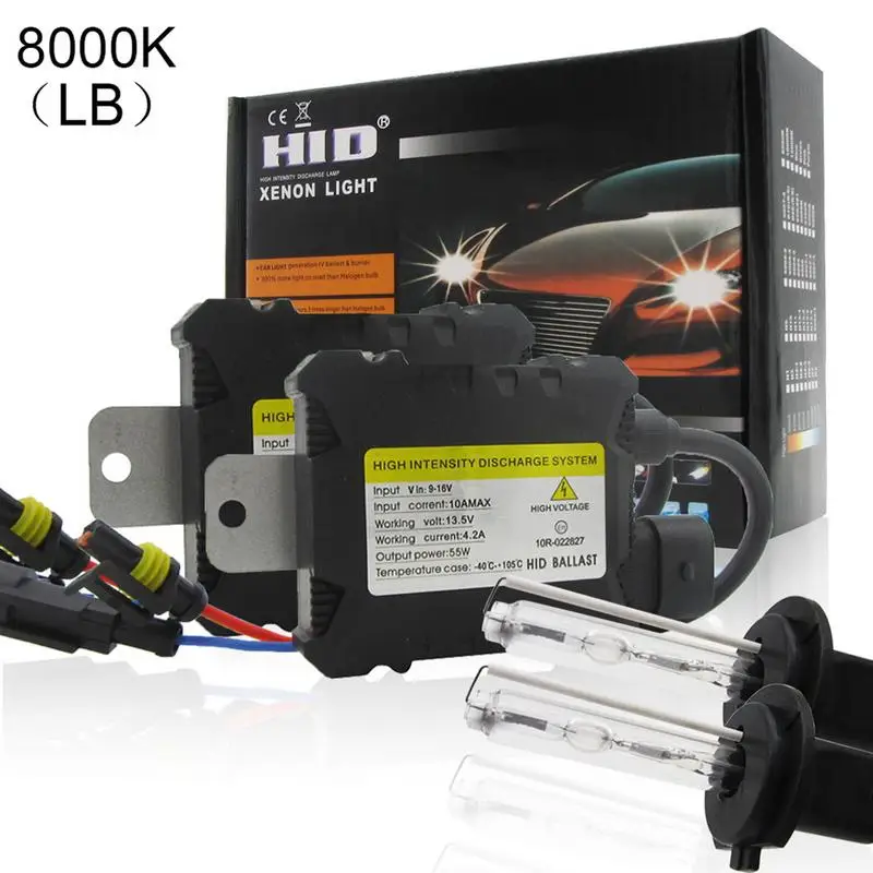 H7 3200LM Led свечением для передней части машины с проводкой прилагается 3000 k/4300 k/5000 k/6000 k/8000 k/10000 k/12000 k 55 W разрядные лампы высокой интенсивности - Испускаемый цвет: LB style 8000k