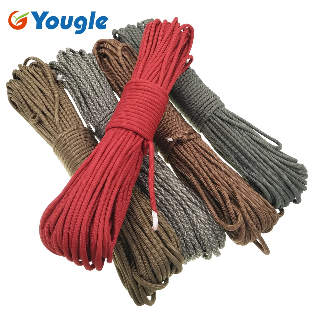 YOUGLE750LBParacordParachuteCordLanyardRope7Strand5MM100FT