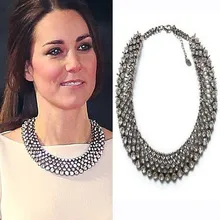 2017 New Kate Middleton necklace necklaces & pendants fashion luxury choker design crystal pendant necklace statement jewelry