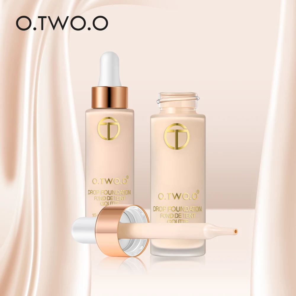 

O.TWO.O 2018 New Full Cover Liquid Foundation Makeup Face Base Long Lasting Concealer Primer BB Cream Make Up Cosmetics 15ml