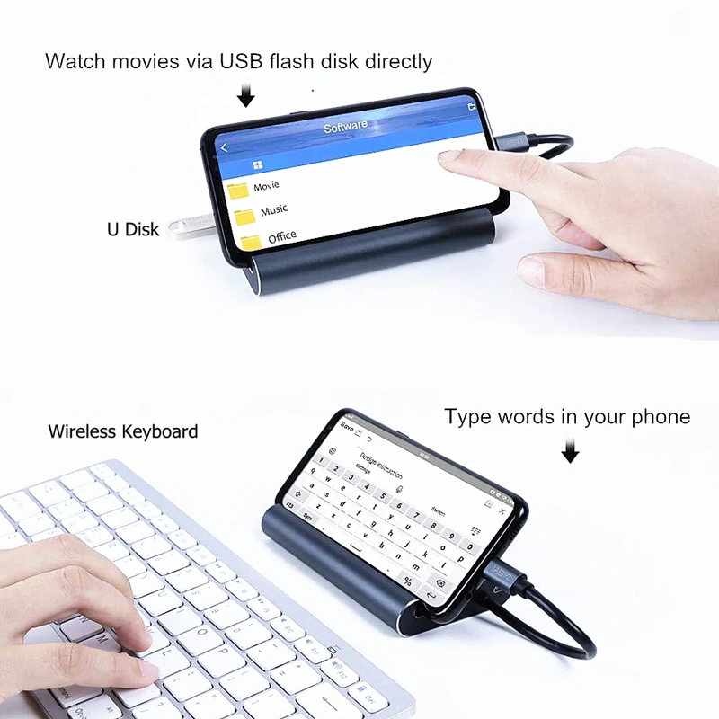 Адаптер Rankman Type C на HDMI 4K RJ45 Gigabit Lan Ethernet VGA USB 3 0 для MacBook Samsung s9 DEX Huawei P30|Кабели VGA| |
