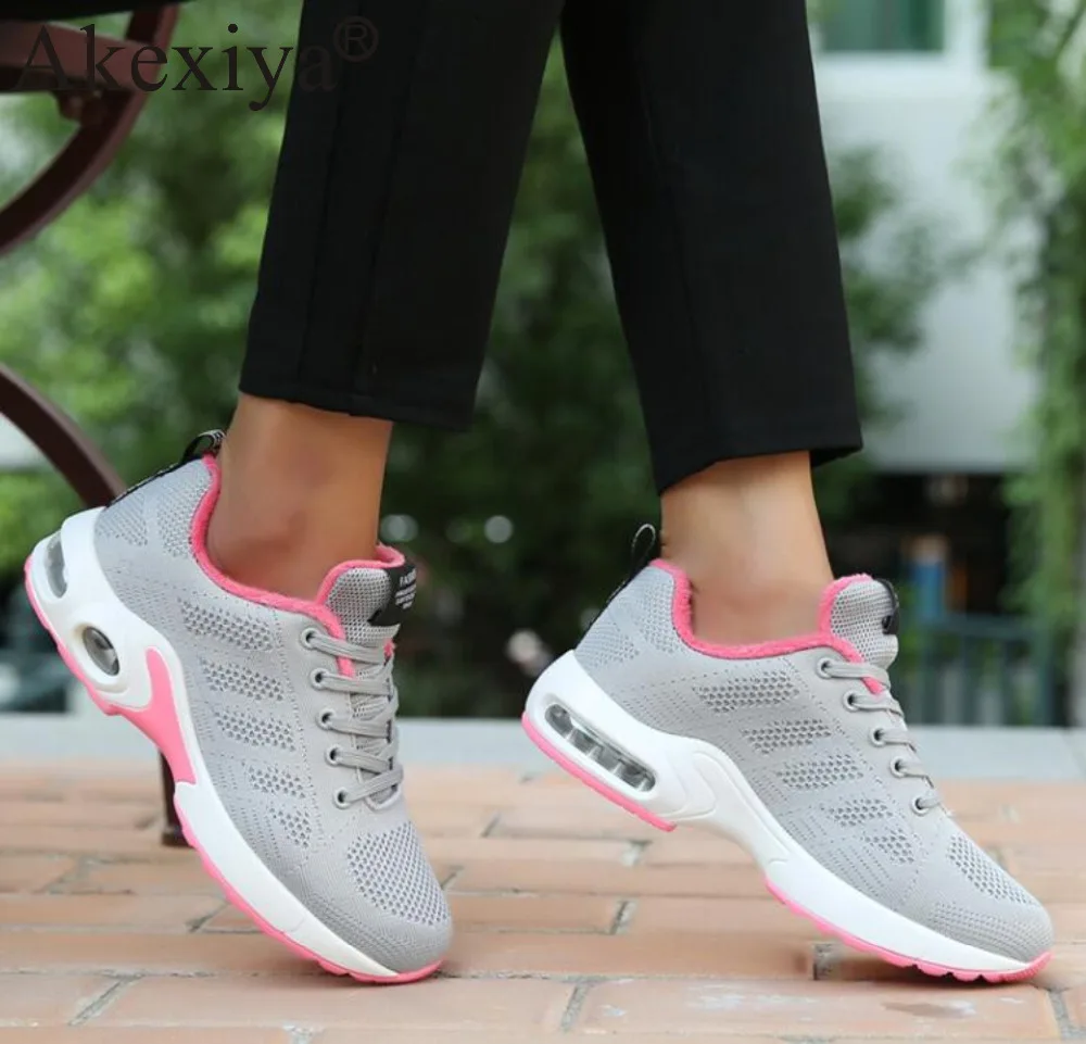

Akexiya Running Shoes For Women Plus Cashmere Warm Outdoor Sports Athletic Shoes Woman Sneakers zapatillas deporte mujer