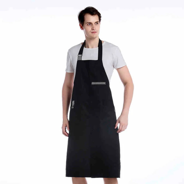 Cotton Kitchen Home Work Clothes Cooking Apron Men And Women Chef Coffee Shop Custom Print Logo  640x640 