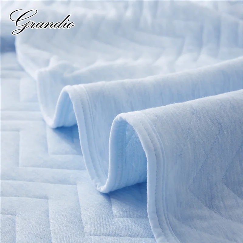 Oversized 200x230CM Towel Blanket 100% Cotton Solid Light Blue Knitted Thin Summer Quilt for Home Travel Hotel Airplane Picnic