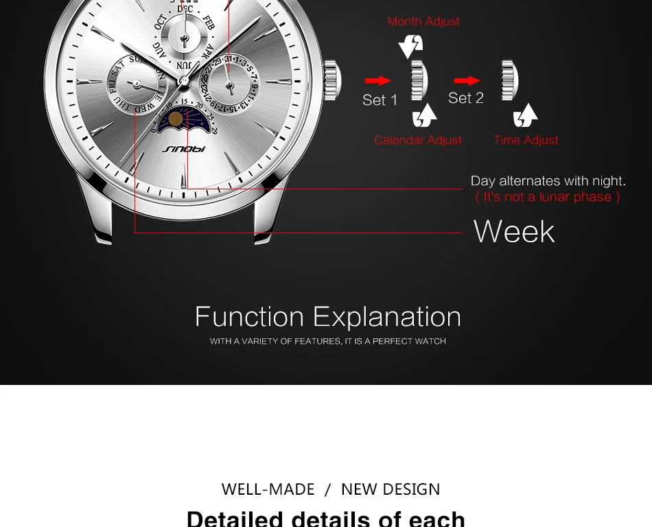 Sinobi, роскошные мужские деловые часы, полностью из нержавеющей стали, календарь, кварцевые мужские наручные часы Geneva, Rolexable Japan Move, мужские часы