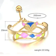 Цепочное украшение для руки браслет из нержавеющей стали Женский Bijoux браслет в виде лисы Femme armbenden voor vrouwen