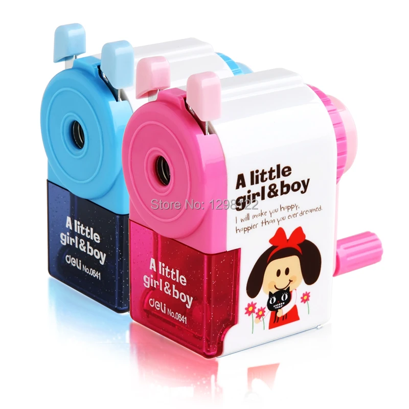 Deli 0641 hand cranked cute pencil sharpener mechanical Korea creative