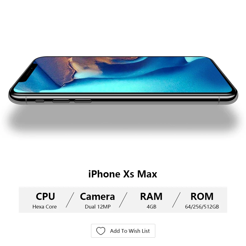 Original Apple iPhone XS Max 64gb/256gb Face ID 6.5 inch OLED Big Screen 4G Lte Apple Hexa Core Dual 12MP iOS12 Smart Phone Original Apple iPhone XS Max 64gb/256gb Face ID 6.5 inch OLED Big Screen 4G Lte Apple Hexa Core Dual 12MP iOS12 Smart Phone
