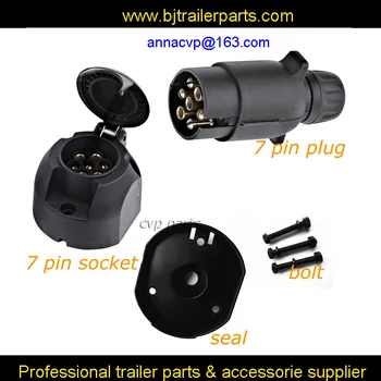 

7 Pin trailer connector plastic round trailer socket plug /boat/ caravan/ motorhome/ car/ auto/ truck/ RV trailer parts
