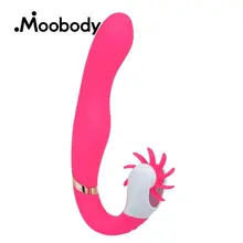 12 Speeds Rotation Oral Tongue Licking Toy G Spot Strapon Dildo Vibrators Silicone Breast Sex Toys for Women Clitoris Stimulator