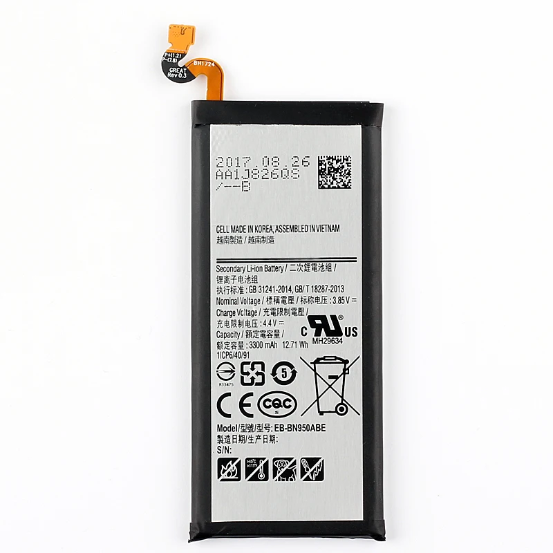 

High Capacity Phone Battery For Samsung GALAXY Note 8 N9500 N9508 EB-BN950ABE 3300mAh