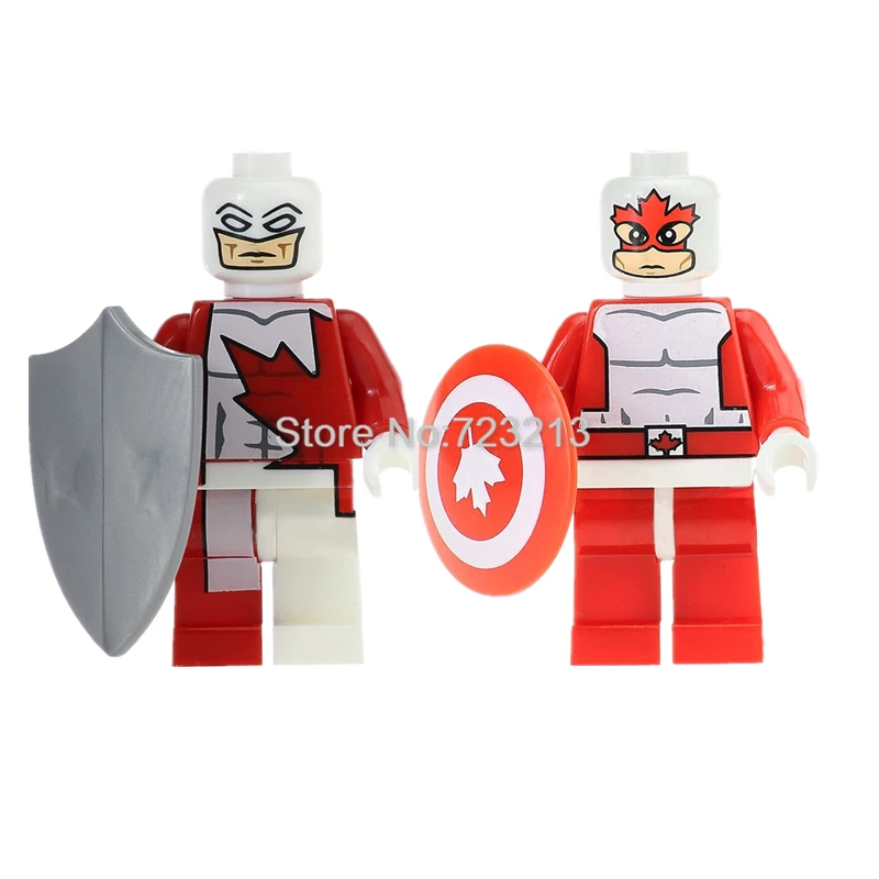 

Super Hero Figure Single Sale Captain Canuck Guardian Alpha Flight Building Blocks Sets Model Kits Toy