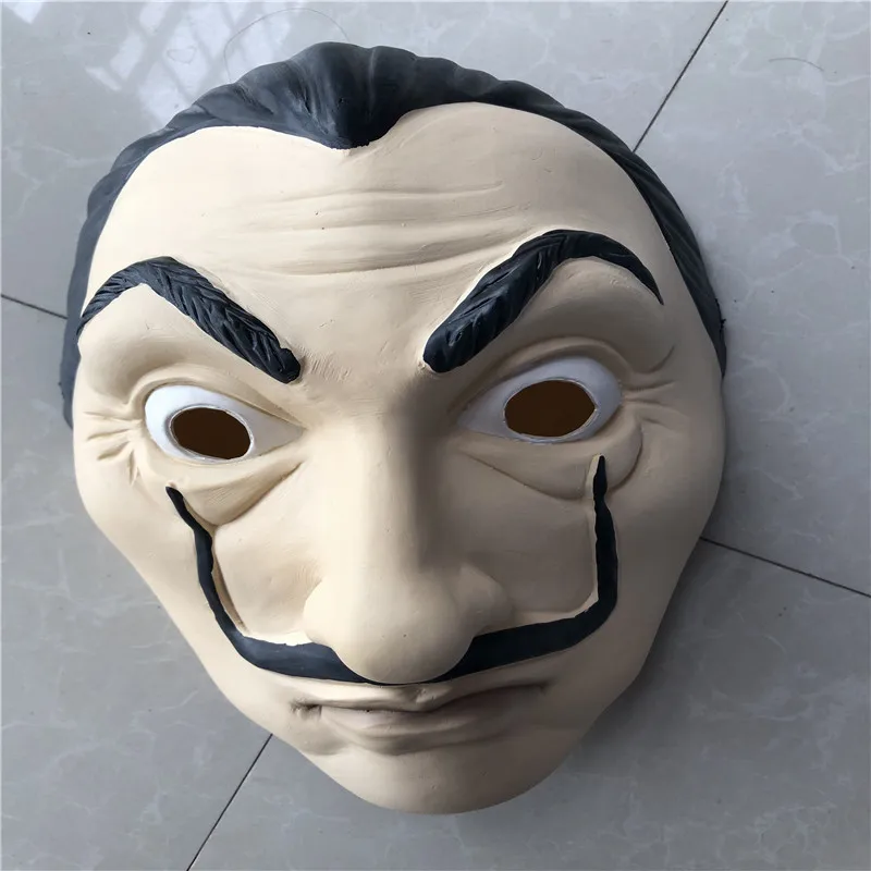 Маска La Casa De Papel, латексная маска Salvador Dali для косплея, реалистичные Вечерние Маски для взрослых на Хэллоуин