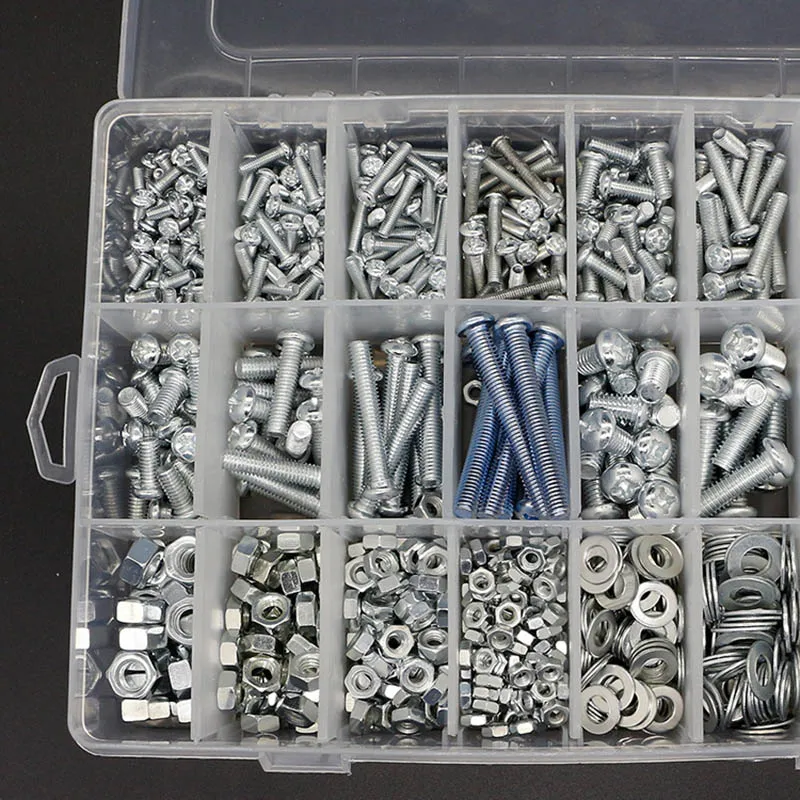 

24 Grids M3 M4 M5 M6 Bolts Screws Nuts Hex Button Head Gasket Kit Set DAG-ship
