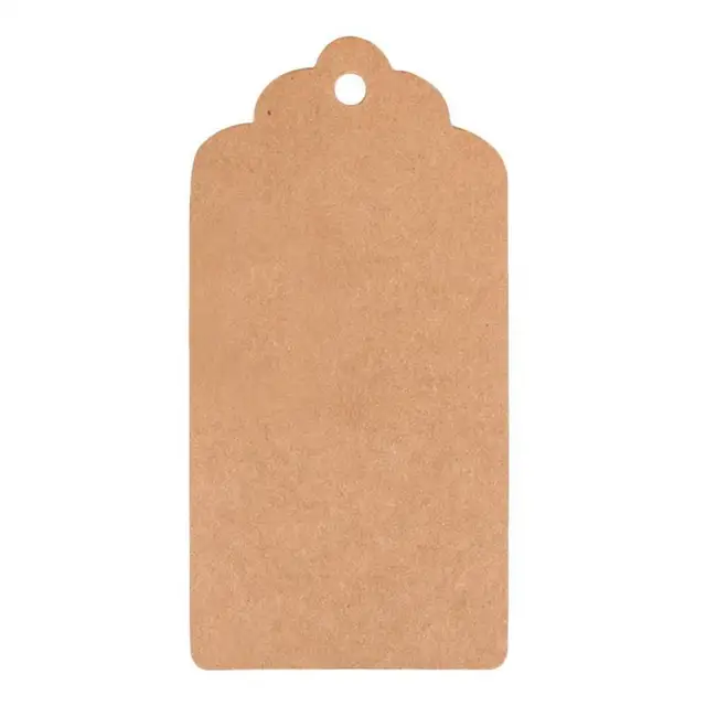 Packaging Label Present Gift Labels 100PCS Brown Kraft Tags Blank Hang ...