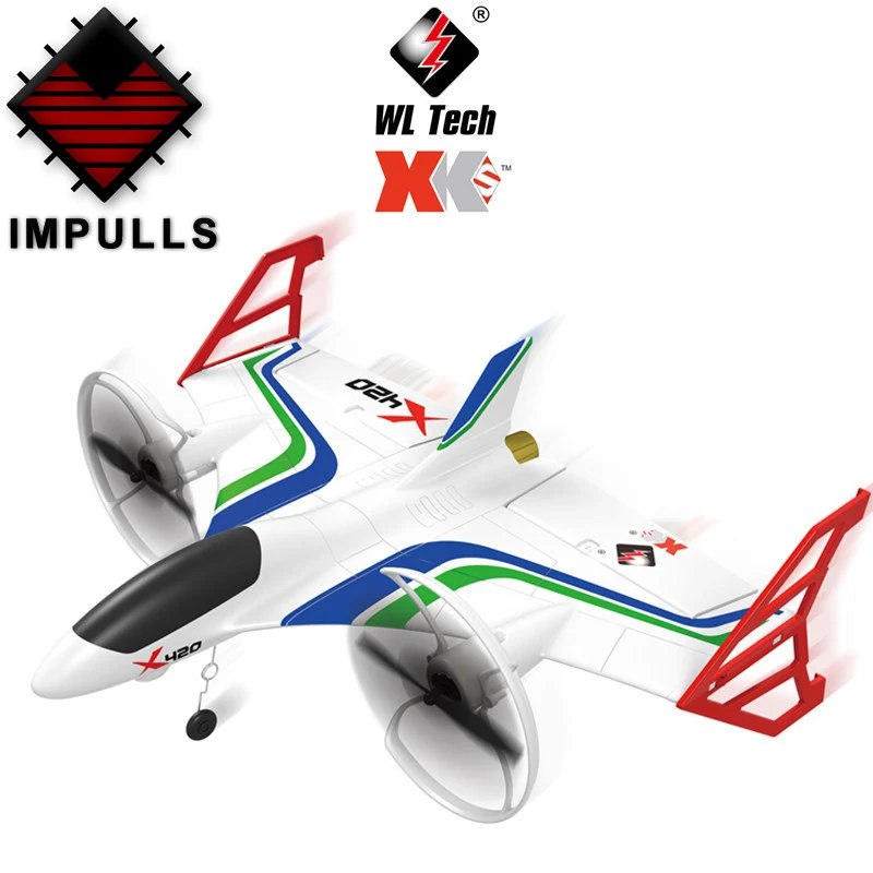 

IMPULLS wltoys X420 Airplane 6-axis gyroscope Brushless trick Remote Control Airplane Use By EPP Material FSWB