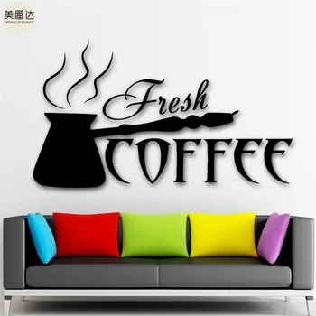 

Wall Sticker Vinyl Decal Fresh Coffee Cafe Restaurant Kitchen Decor