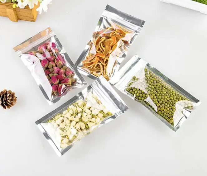 100 шт 14*9 см ZipLock пластиковый пакет с застежкой мешок упаковки еды алюминиевая